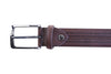 Cintura in pelle con logo a fuoco P.Cardin GG15 1001