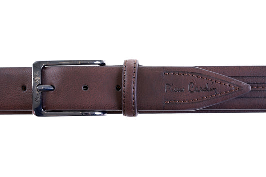 Cintura in pelle con logo a fuoco P.Cardin GG15 1001