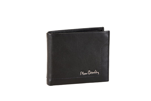 Portafoglio uomo con bordo cucito e logo in metallo Pierre Cardin - Tilak103 8806