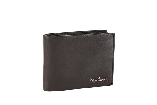 Portafoglio uomo con bordo cucito e logo in metallo Pierre Cardin - PIP05 8806