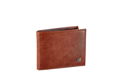 Portafoglio uomo con bordo cucito e logo in metallo Antonio Basile - Tilak80 8806