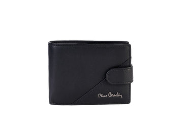 Portafoglio uomo con bordo cucito e logo in metallo Pierre Cardin e chiusura a clip - Tilak157 8806A