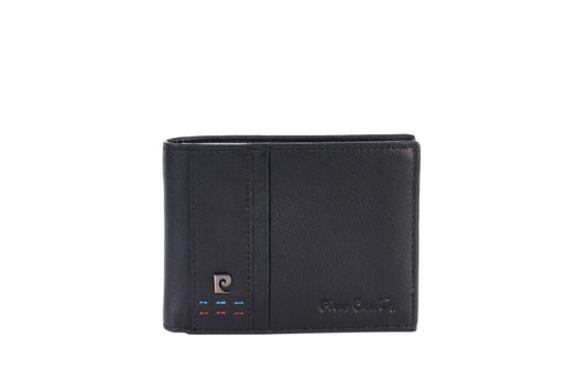 Portafoglio in pelle con logo in metallo e rilievo Pierre Cardin - TILAK156 8806