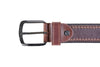 Cintura in vera pelle con doppia cucitura P.Cardin - 610 KAM01