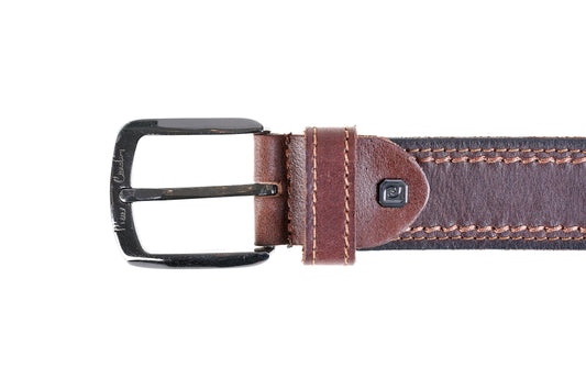 Cintura in vera pelle con doppia cucitura P.Cardin - 610 KAM01