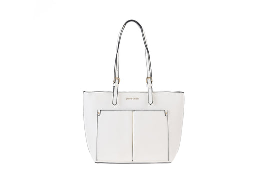 Raffinata borsa dal design classico e femminile, impreziosita da dettagli in oro e da una chiusura superiore a clip con doppio tasca sul lato frontale.