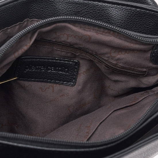 Raffinata borsa a tracolla dal design classico e femminile, chiusura superiore a zip con doppio scompartimento