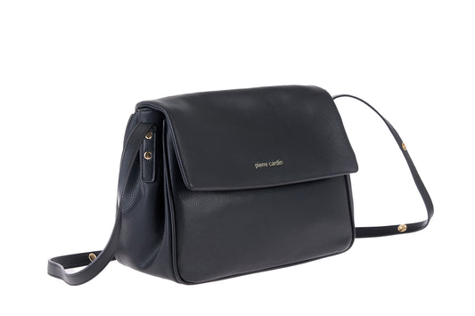 Raffinata borsa a tracolla dal design classico e femminile, chiusura superiore a zip con doppio scompartimento